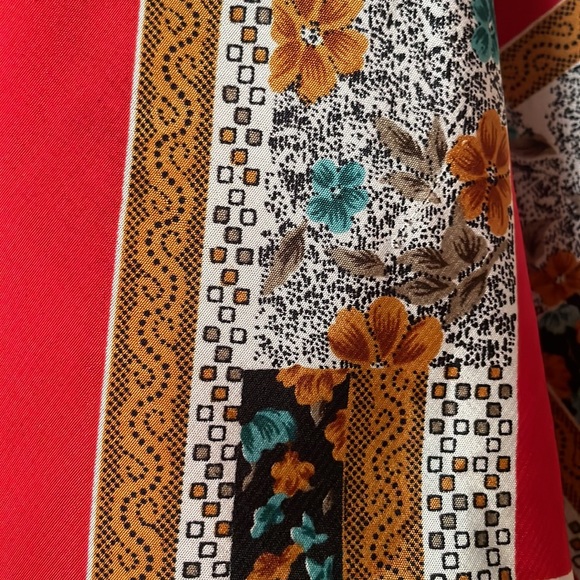 Vintage mixed media style open front duster kimono - Picture 3 of 5